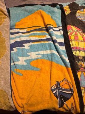 3 Beach towels Sunsets/ sailboats / and hot air balloons